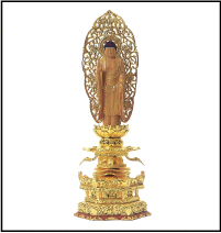 京型 ケマン台4仏白檀寸(浄土宗)